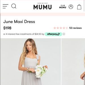 Show Me Your Mu Mu “June” maxi dress Dove Grey